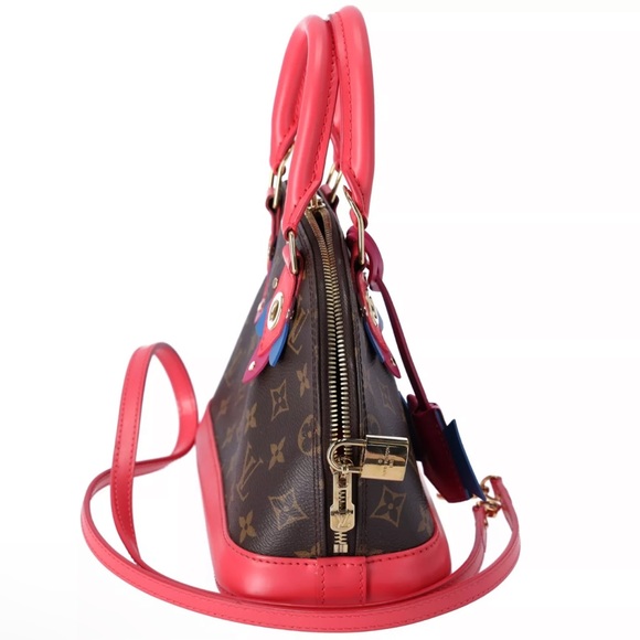 Louis Vuitton Alma BB Totem Monogram Canvas Satchel Bag Flamingo M41659 - Picture 6 of 10